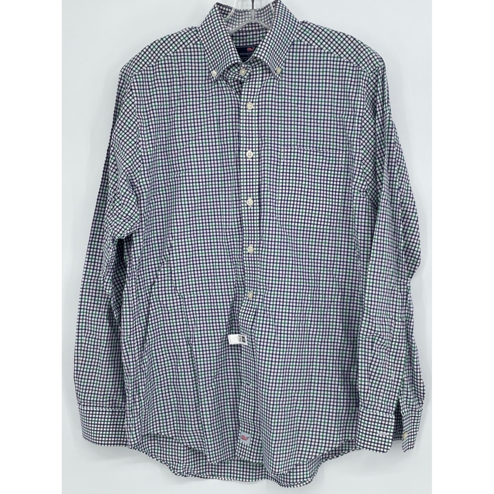Vineyard Vines Slim Fit Murray Shirt Mens Medium Gingham Check Button Down